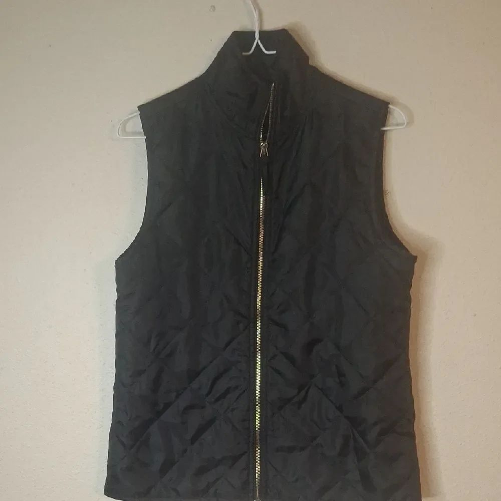 Mud Pie Black Quilted Vest size small
